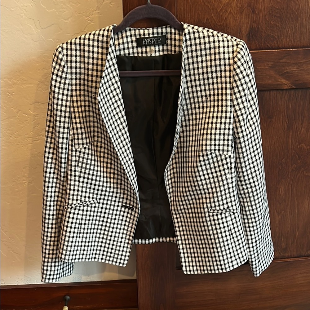 Kasper Gingham Blazer